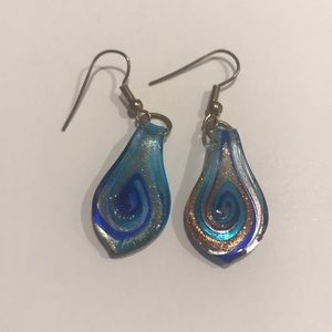 Blue Swirl Earrings